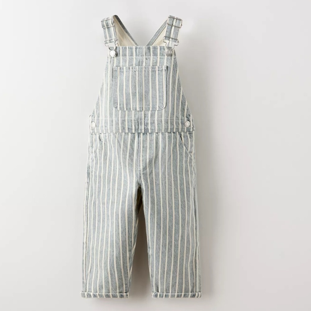 ZARA long striped overalls size 5